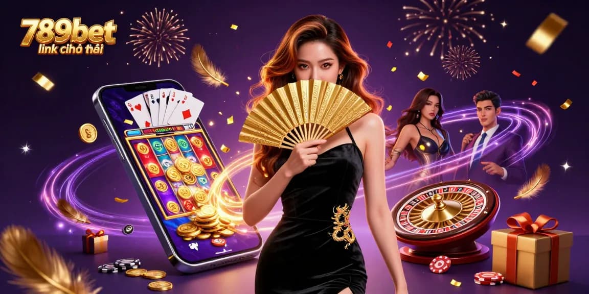 Spin your luck with the 789bet link chính thức featuring an enchanting casino scene.