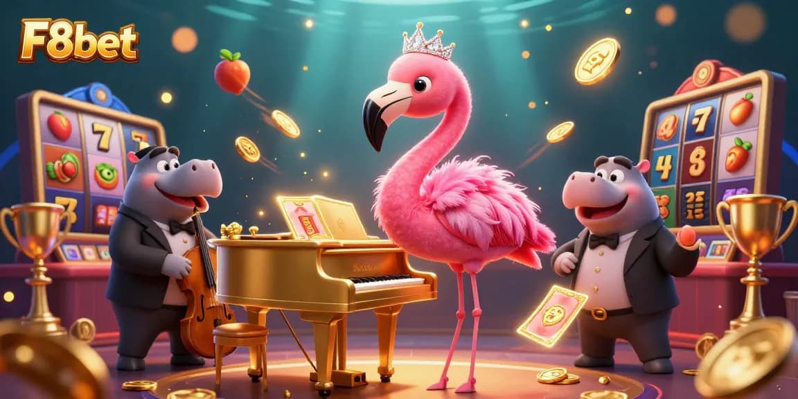 Experience thrilling moments with F8bet's captivating online casino featuring vibrant slot games and glamorous characters.