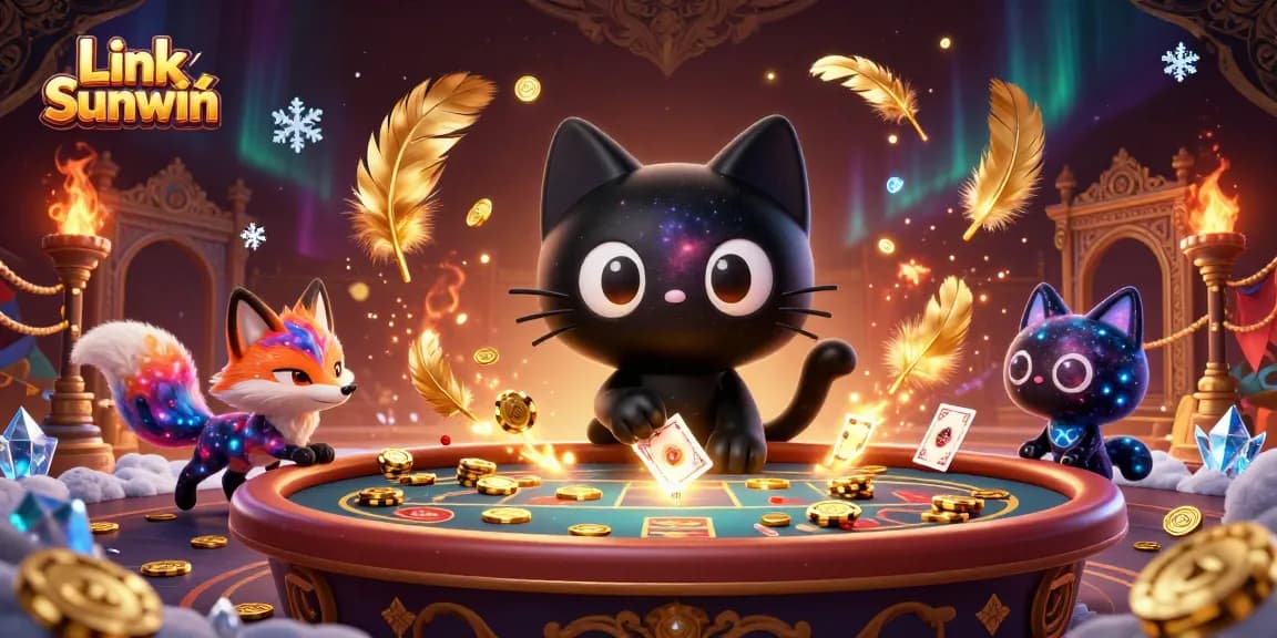 Experience Link Sunwin with a captivating 3D cosmic casino scene featuring dynamic characters and visual effects.