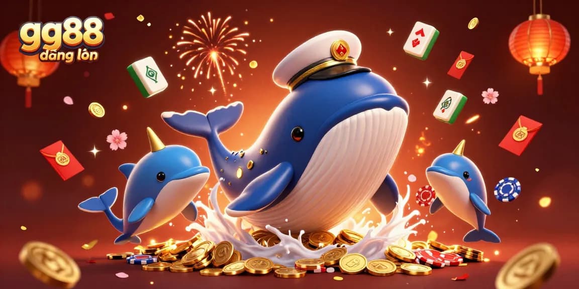 Experience exciting gameplay with GG88 đăng nhập, featuring a dynamic scene of whimsical sea creatures and casino elements.