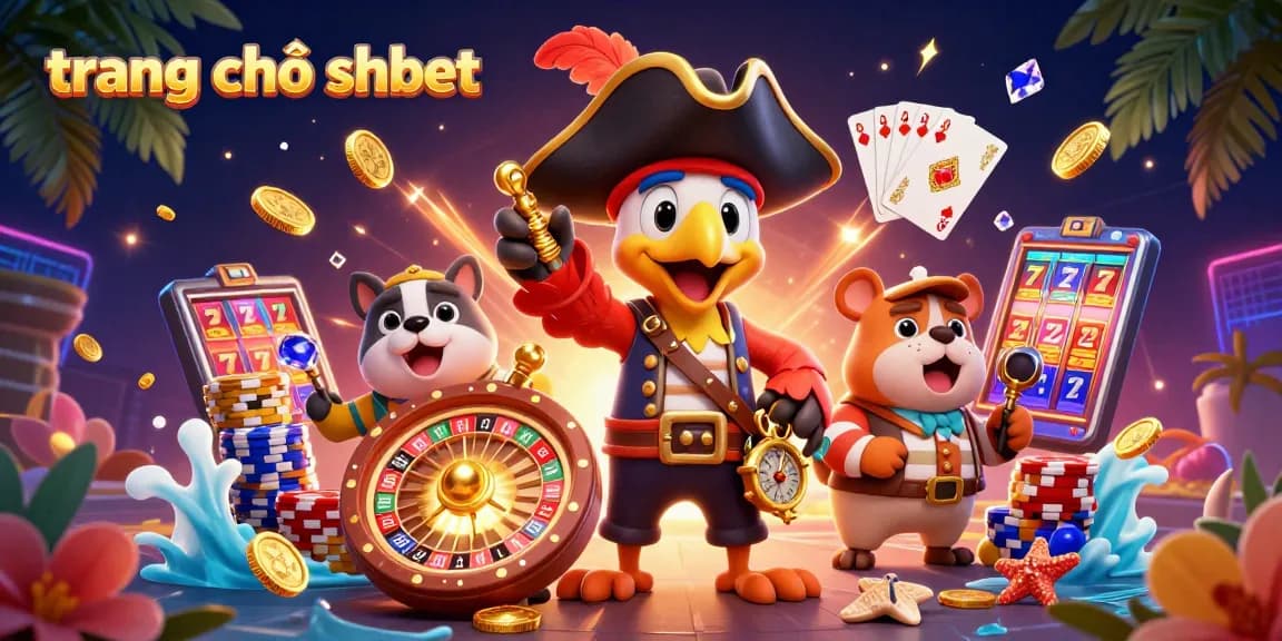 Spin to win on trang chủ shbet with a vibrant 3D casino scene filled with characters and rich game elements.