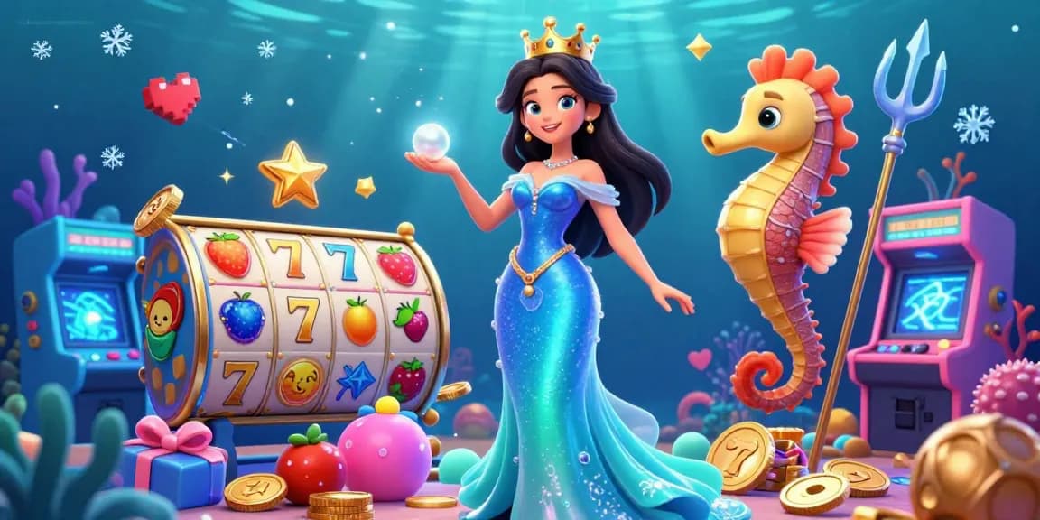 Experience thrilling gameplay with hommes-magazine's vibrant underwater casino scene filled with slot reels and treasure.