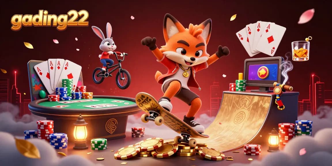 Experience thrilling action with gading22 in an exciting online casino scene featuring vibrant characters.