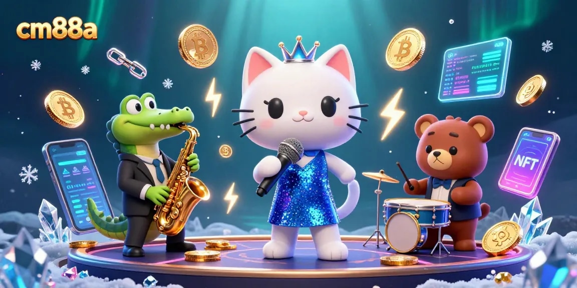Engage with cm88a's vibrant casino scene featuring a jazzy cat and dynamic characters.