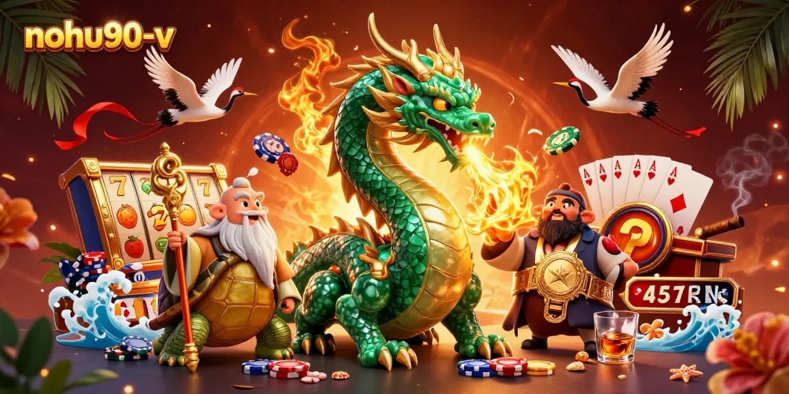 Experience the thrill of winning at nohu90-v with an immersive slot game scene featuring a jade dragon.