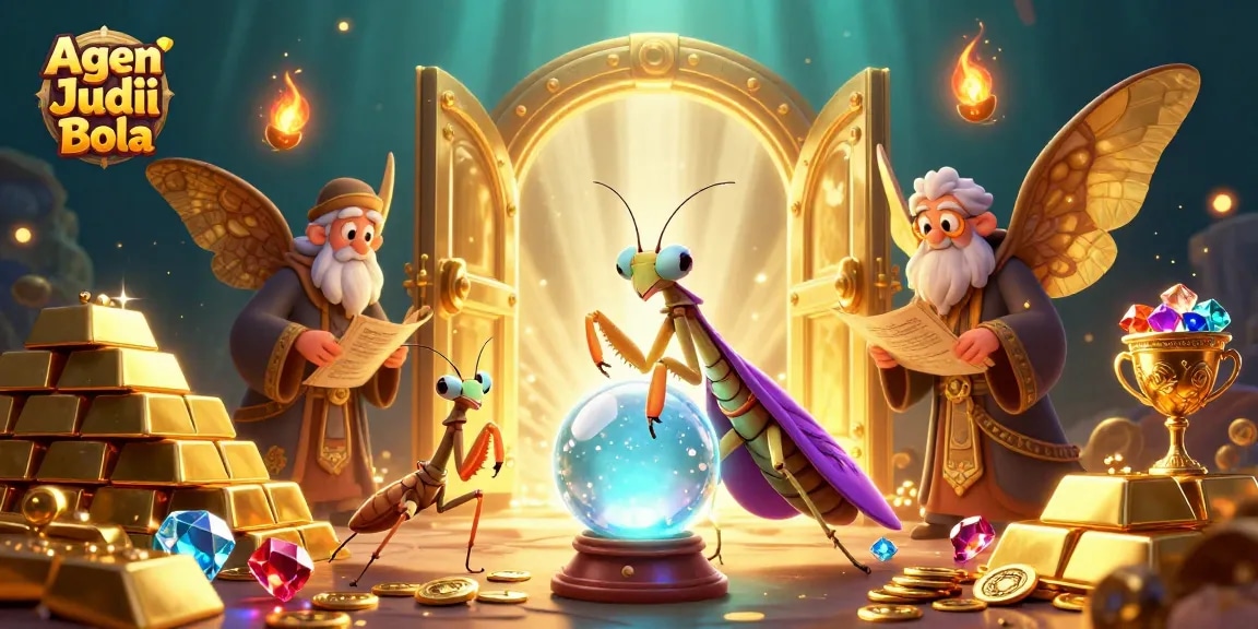 Engage with Agen Judi Bola and immerse in an exciting gambling scene featuring mystical elements and treasures.