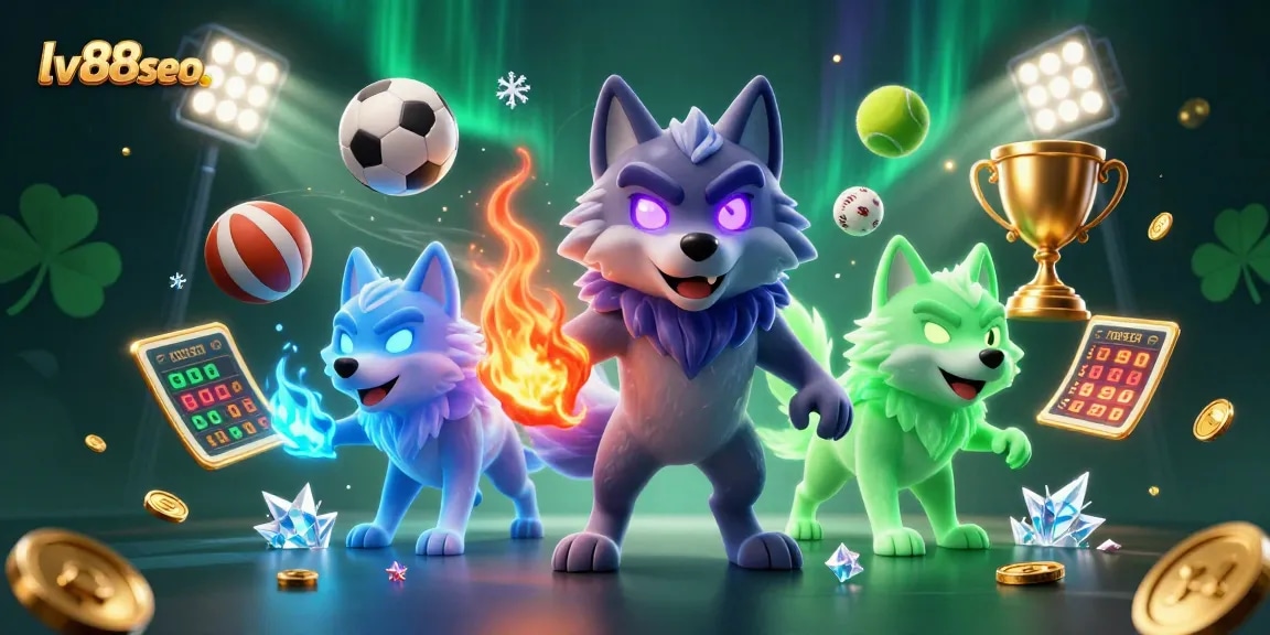 Engage in thrilling gameplay with lv88seo, showcasing a 3D casino scene with dynamic sports elements.