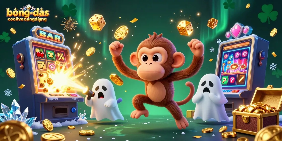 Engage in thrilling casino fun with bóngđásocoliveứngdụng as the monkey juggles gold coins in an exciting scene!