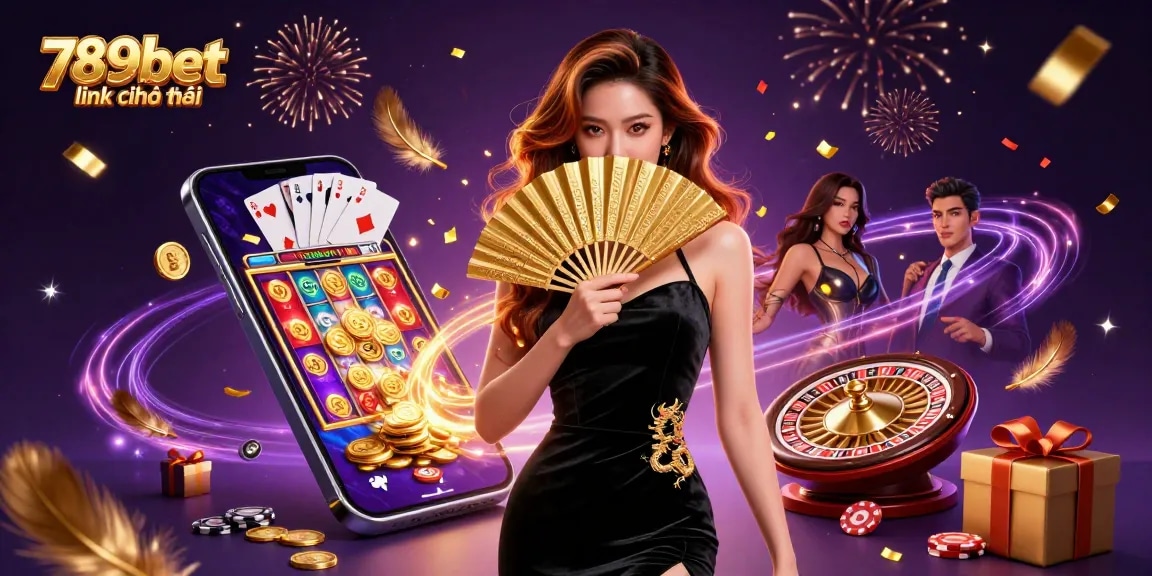 Spin your luck with the 789bet link chính thức featuring an enchanting casino scene.