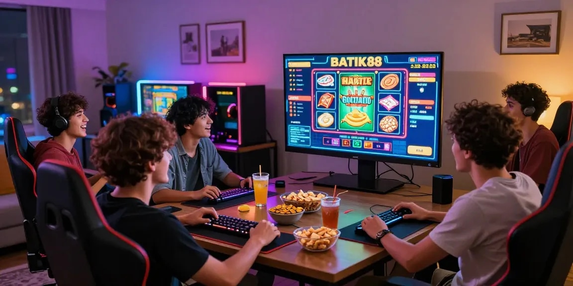 Pengalaman bermain BATIK88 slot di ruang tamu, dengan teman-teman bersenang-senang.