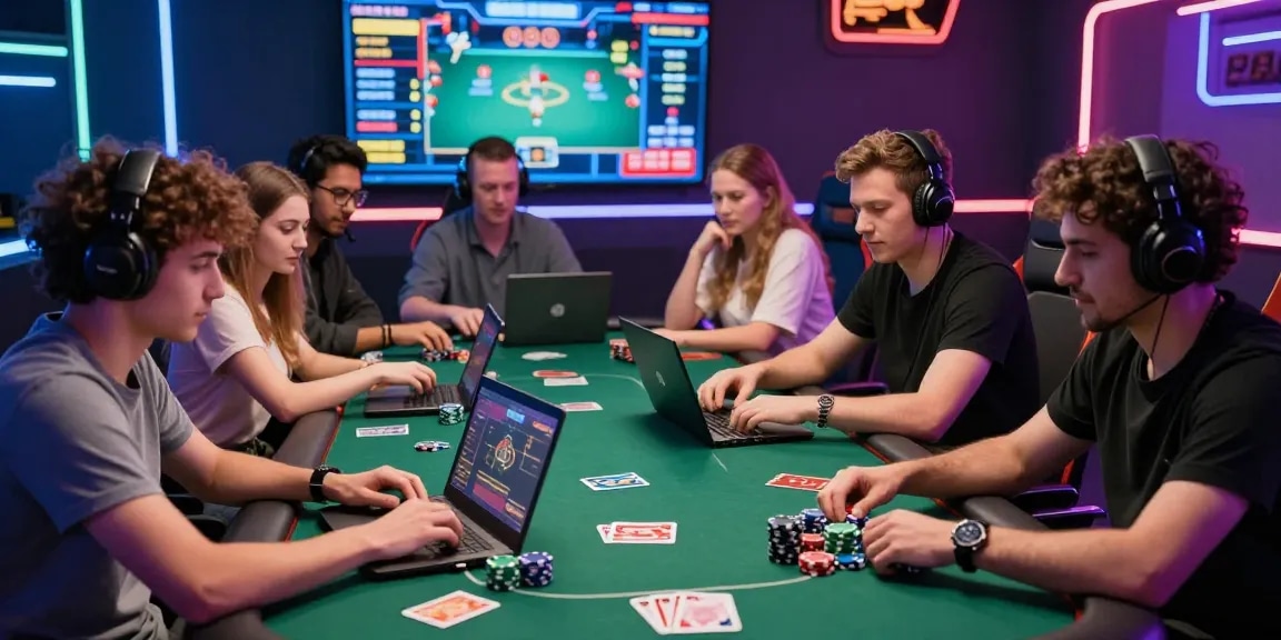 Pengalaman bermain dewapoker yang mengasyikan dalam suasana penuh warna dengan pemain poker online.