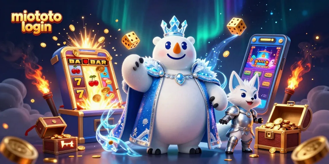 Experience thrilling wins at miototo login with vibrant casino symbols, jackpot explosions, and magical characters.