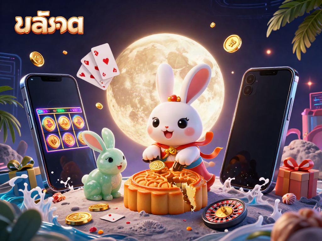 เกมสล็อตที่น่าสนใจในรูปแบบ 3D มาพร้อมกับพระจันทร์กระต่ายและชิปโป๊กเกอร์