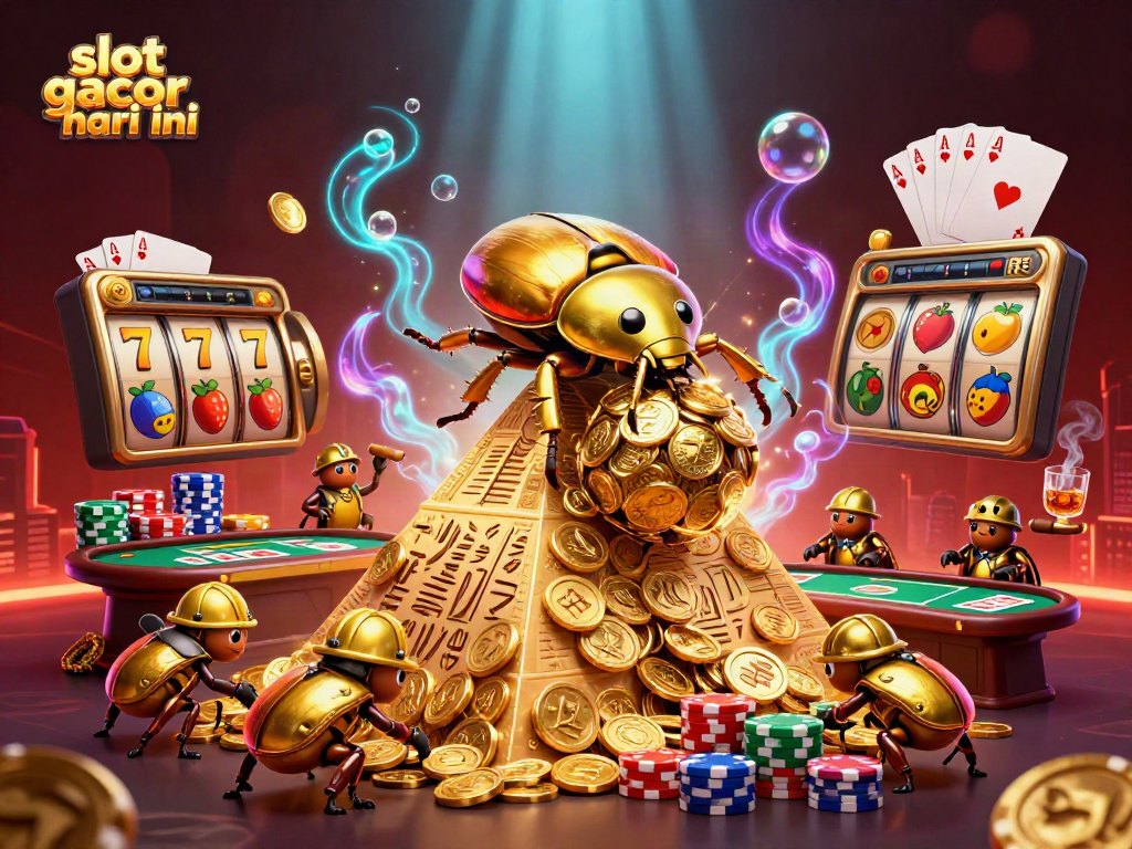 Menangkan slot gacor hari ini dengan ilustrasi kasino penuh warna dan detail menarik.