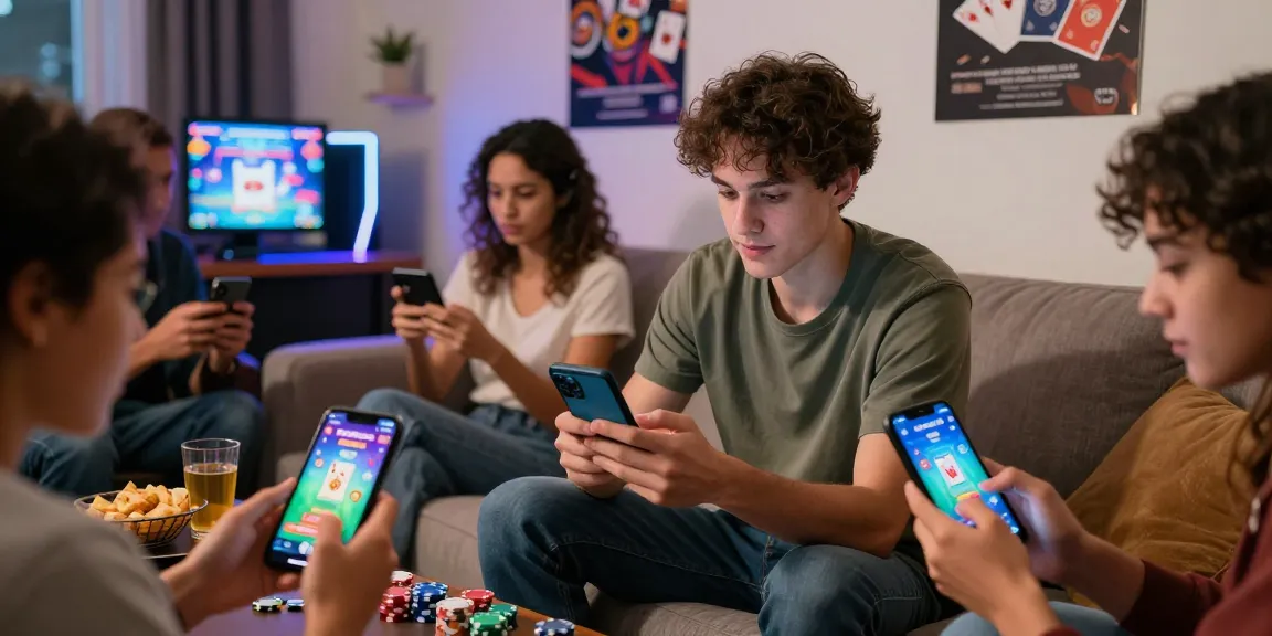 Players engaging with the Teen Patti Gold mobile version on smartphones, highlighting social gaming and excitement.
