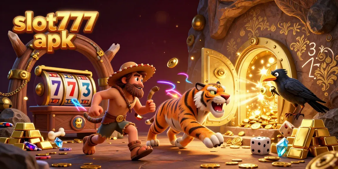 Play thrilling slot777 apk in a vibrant prehistoric casino with action-packed gameplay.