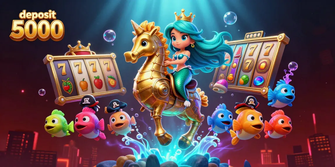 Engage with exciting slot gaming opportunities after a deposit 5000 at the vibrant casino scene illustrated.