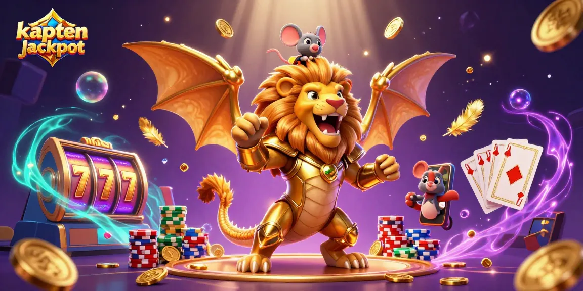 Experience thrilling wins with kaptenjackpot in this dynamic casino scene showcasing slot machine excitement.