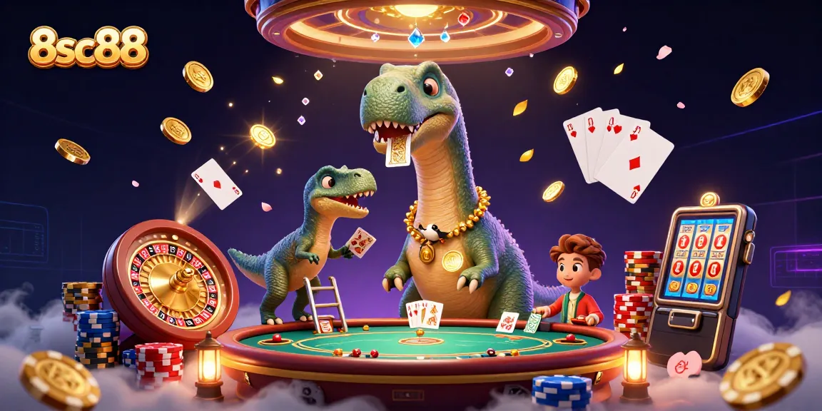 Engage with 8sc88's vibrant casino scene featuring dynamic characters and exciting games.