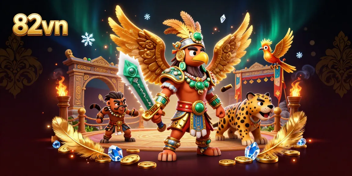 Unleash winning strategies with 82vn's vibrant casino action showcasing vibrant characters and dynamic elements.