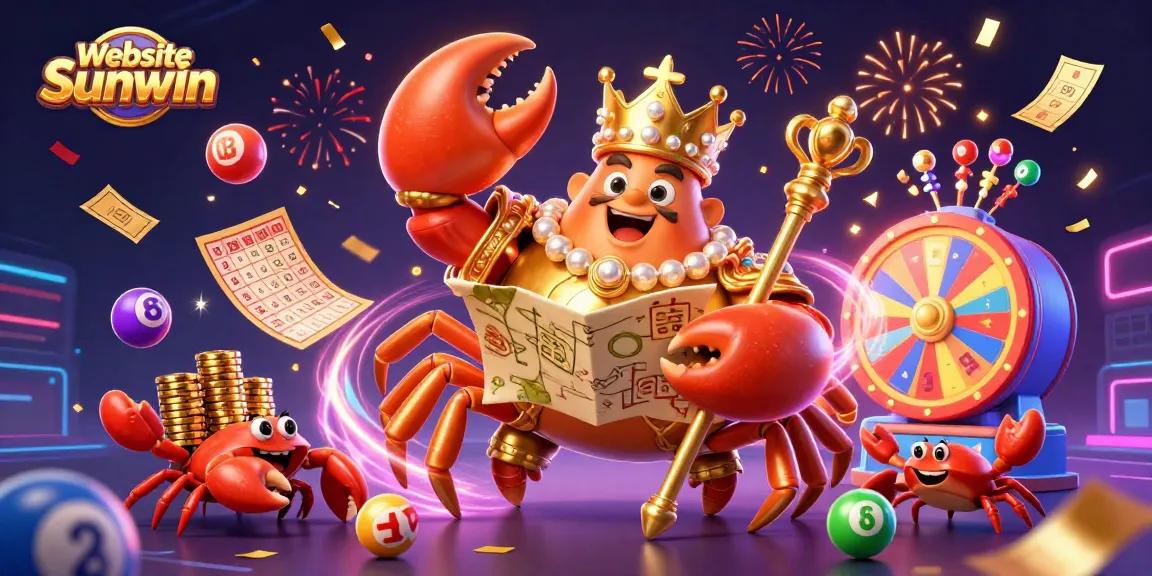 Experience thrilling wins with the Website Sunwin creative casino scene featuring a golden crab emperor.