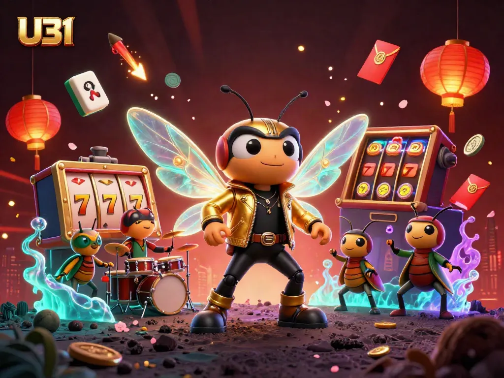 Experience thrilling gameplay at U31 with vibrant casino elements and energetic characters.