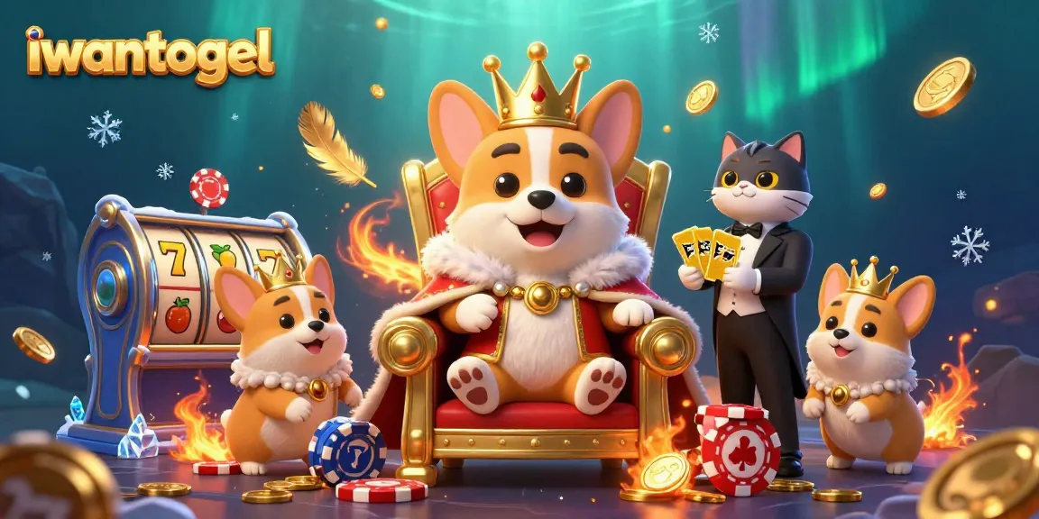 Experience iwantogel excitement with royal corgi themes, lucky slot symbols, and glamorous casino ambiance.