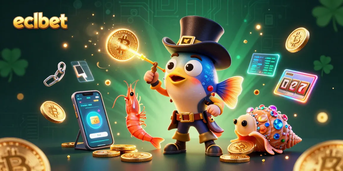 Engage with eclbet's exciting gaming experience, featuring vibrant characters and crypto-themed visuals.