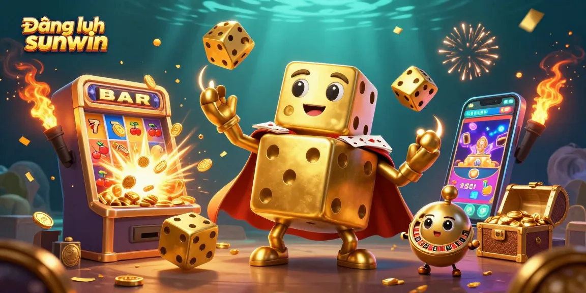 Engage with Đăng nhập sunwin through an immersive casino experience featuring golden dice and jackpot symbols.