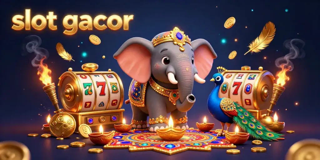 Experience lively slot gacor action with a vibrant gambling scene showcasing luck and excitement.