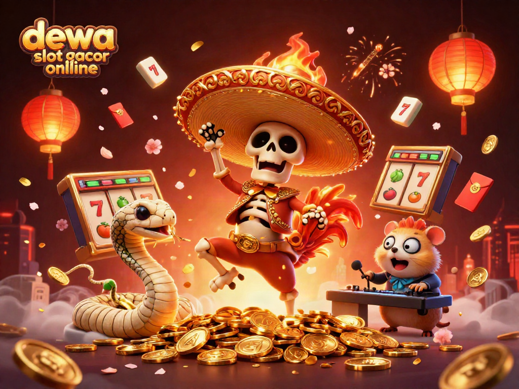 Permainan di dewa slot gacor online dengan skeleton dan elemen slot yang menarik.
