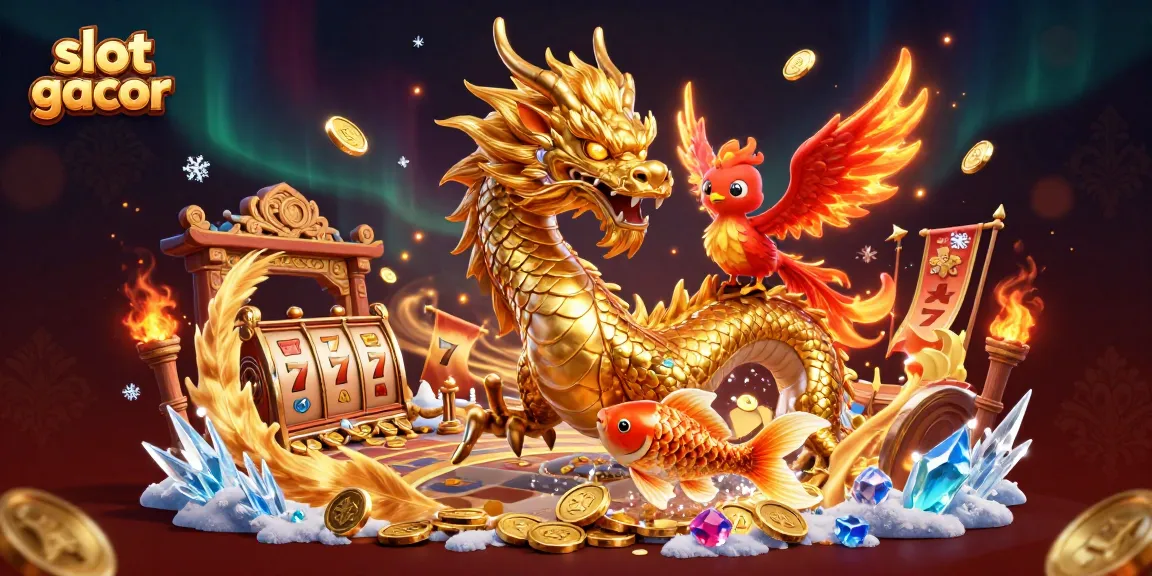 Win big on slot gacor with exciting 3D dragons and vibrant casino elements.