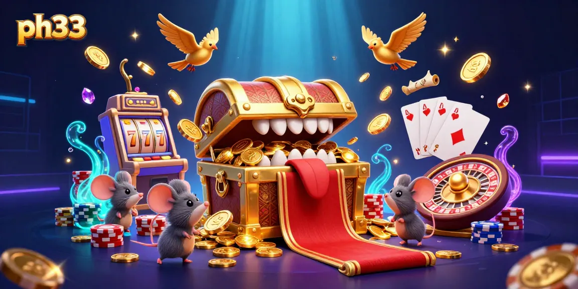 Engage with ph33's dynamic casino experience featuring vibrant 3D characters and rich gaming elements.