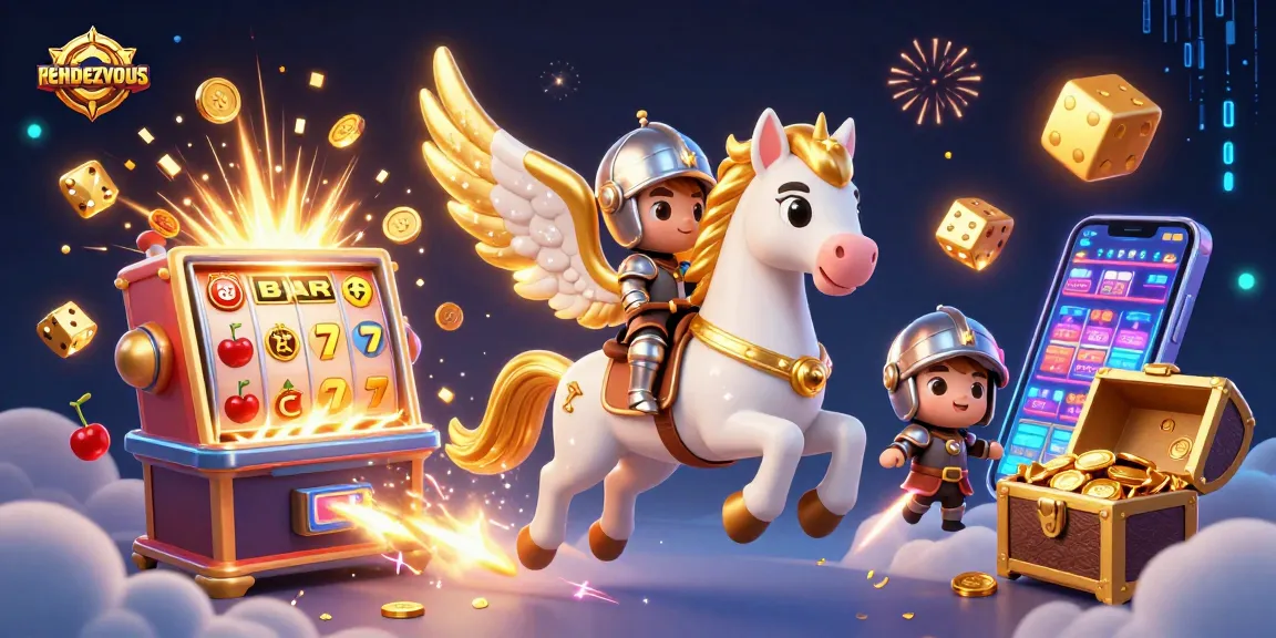Rendezvous menangkan jackpot melalui mesin slot dengan kuda angkasa bersayap emas!